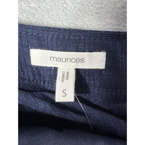 Maurices Navy Sleeveless Tank Top With Crochet Detail At Neckline Size S - Picture 4 of 13